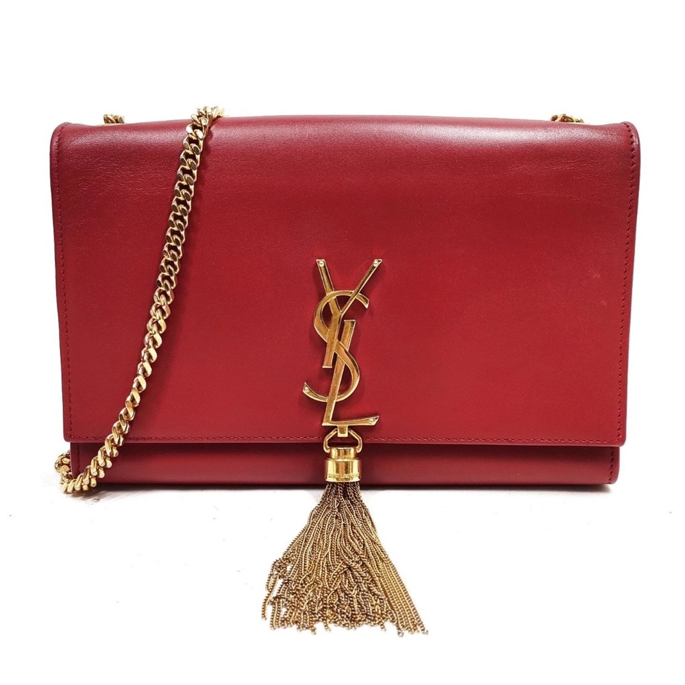 Yves Saint Laurent Red Gold Crossbody Bag
